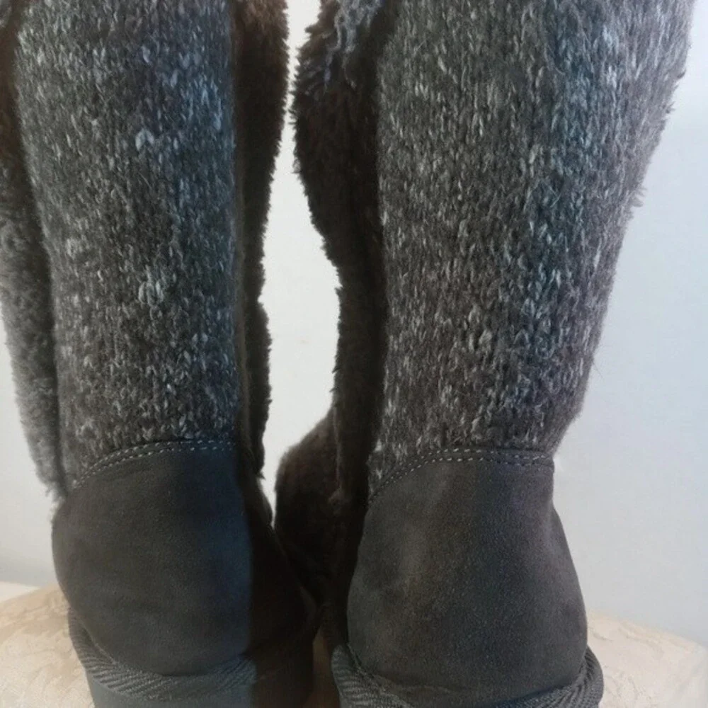 Arizona Swan Faux Fur Lined Fabric Boots 6